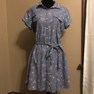 Levis Denim Floral Shirt dress